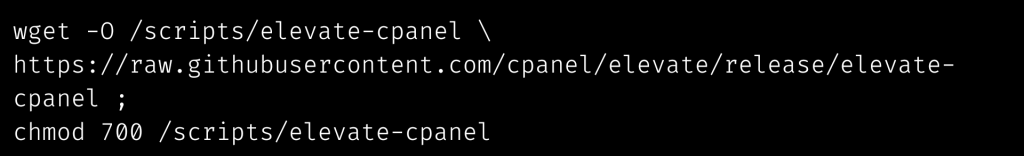 cpanel elevate script