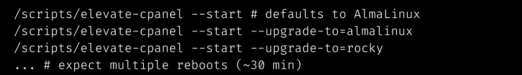 cpanel elevate script