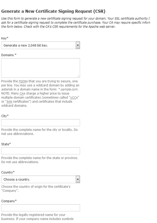 How to Generate a CSR in cPanel