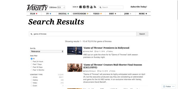 wordpress-search-function