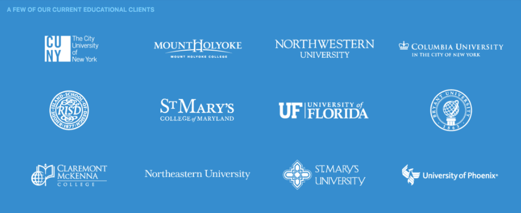 A few of our current educational clients