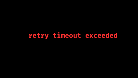 cpanel retry timeout exceeded