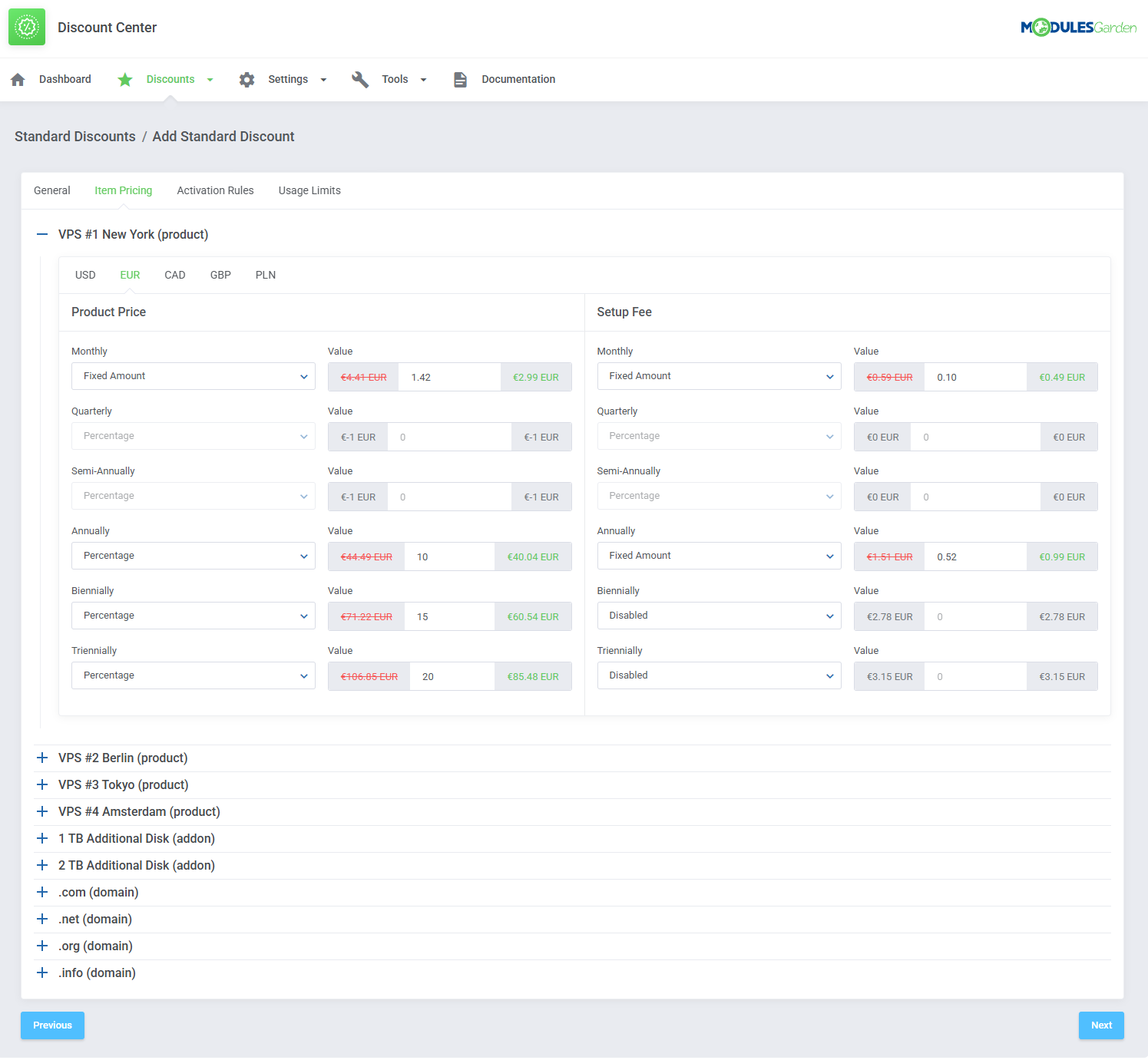 Standard Discount Application Rules - Discount Center For WHMCS 2.0