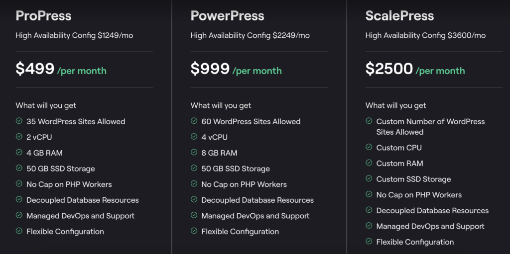 Pagely plans and pricing
