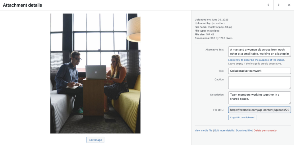 attachment details