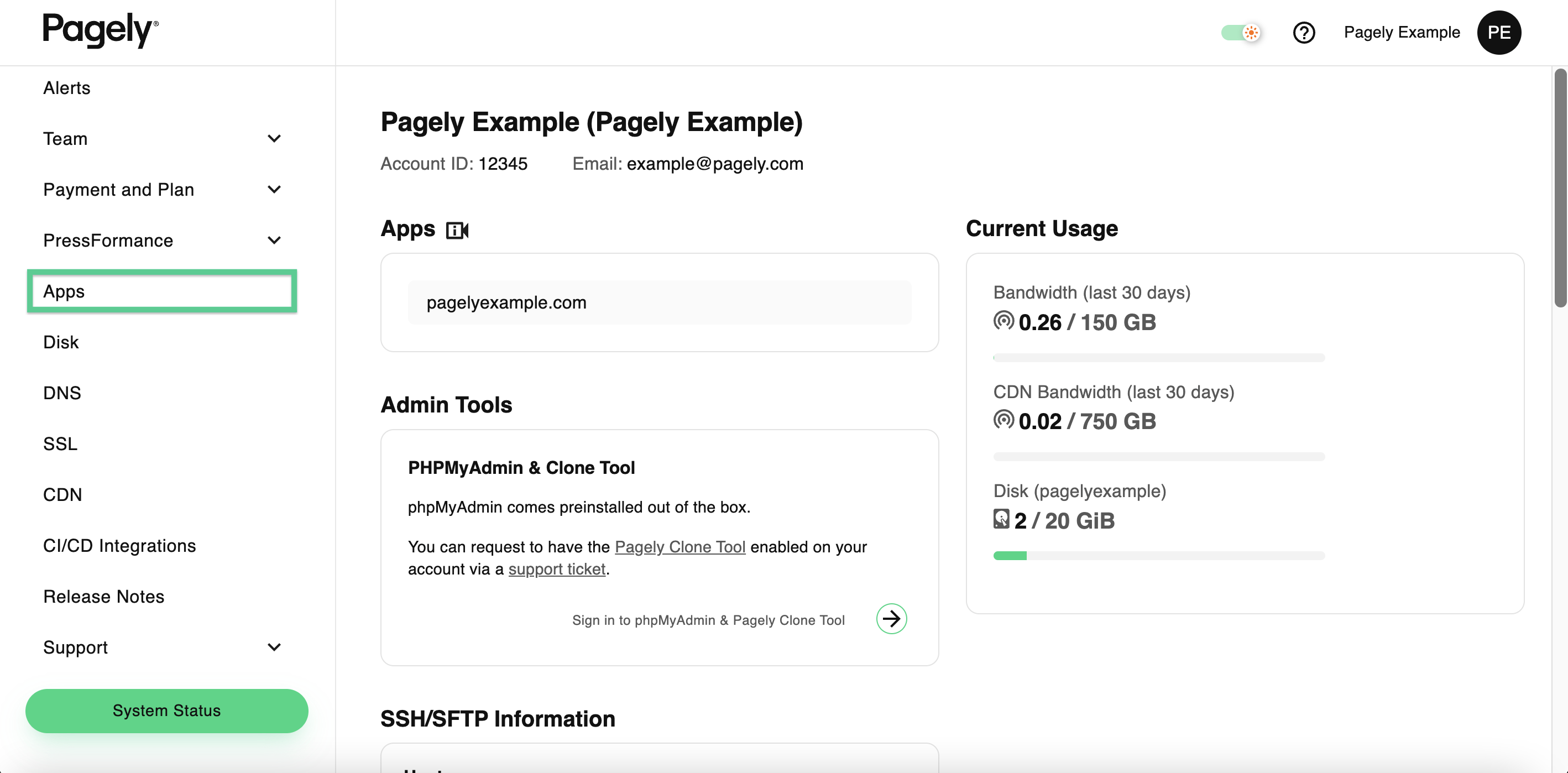 Atomic dashboard click apps