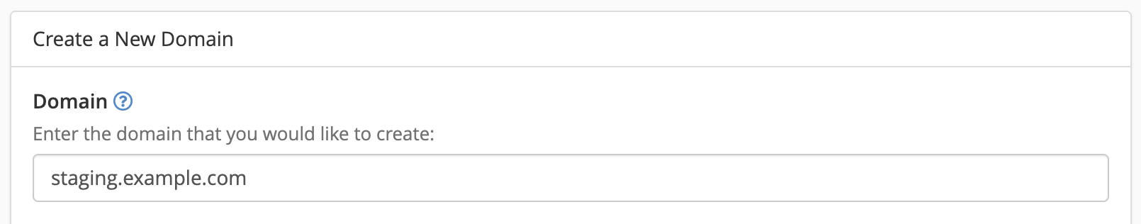enter subdomain