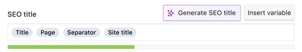 SEO title tag example