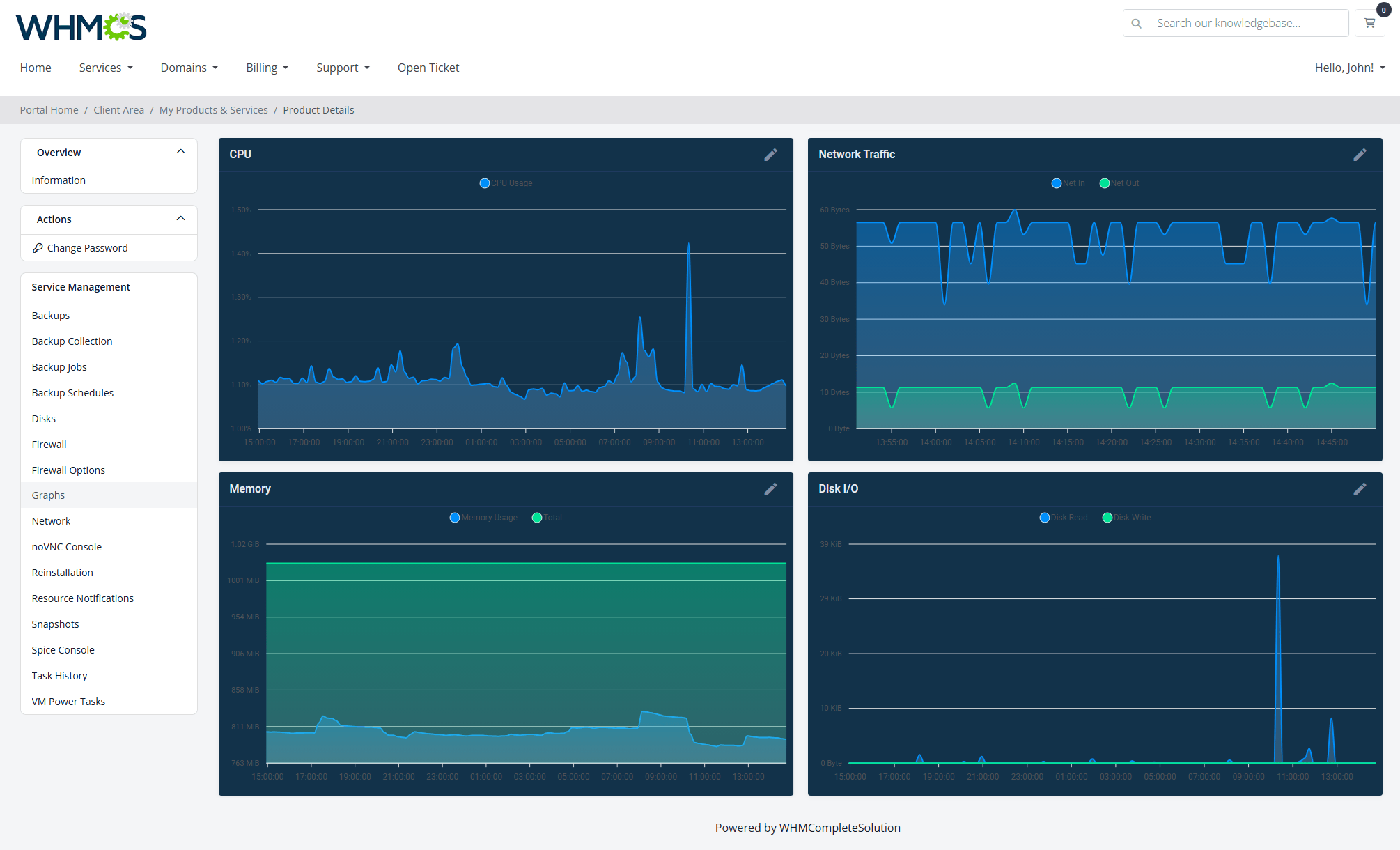 Theme Management Tool - Client Area - Proxmox VE VPS & Cloud For WHMCS