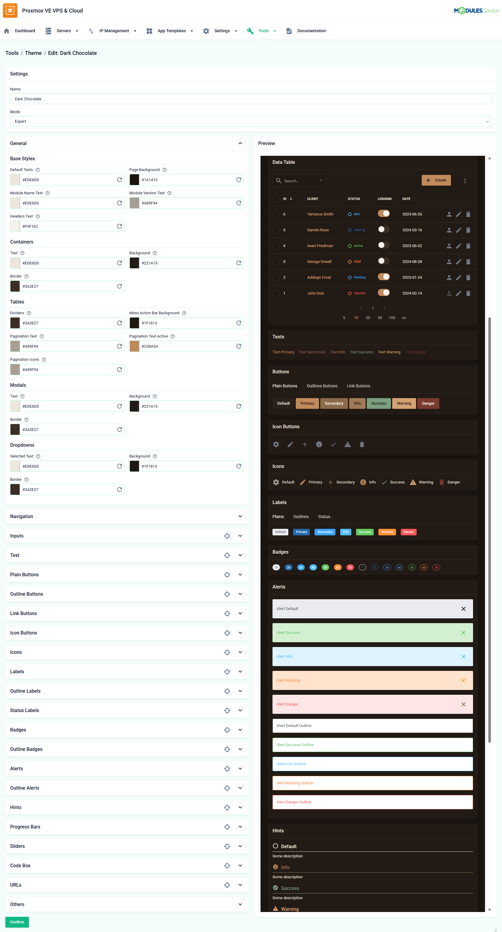 Theme Management Tool - Proxmox VE VPS & Cloud For WHMCS